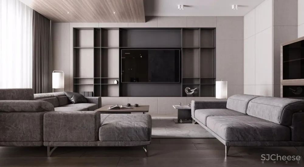 120㎡ 现代简约风丨想拥有这个大客厅