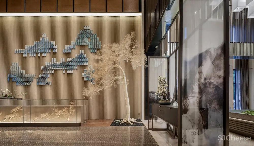 【达观设计新作】将“东方园林”的概念植入1200㎡售楼处室内设计