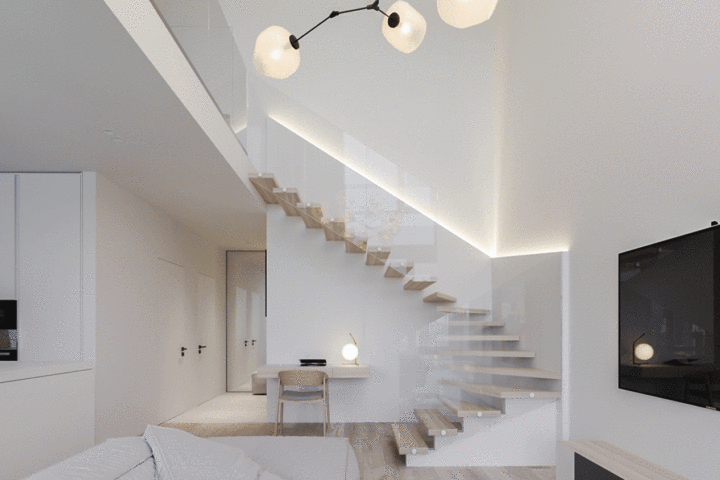 纯白色 LOFT丨完美诠释极简风格