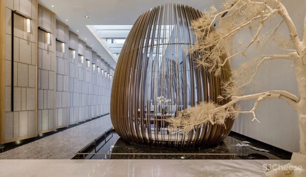 【达观设计新作】将“东方园林”的概念植入1200㎡售楼处室内设计