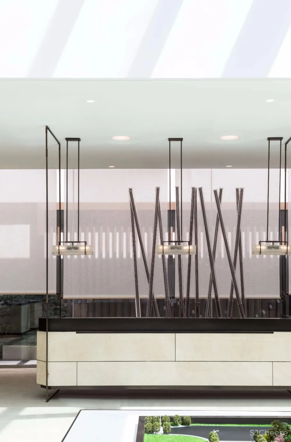 概念来源于《桃花源记》的售楼处设计丨独具文人雅士气质