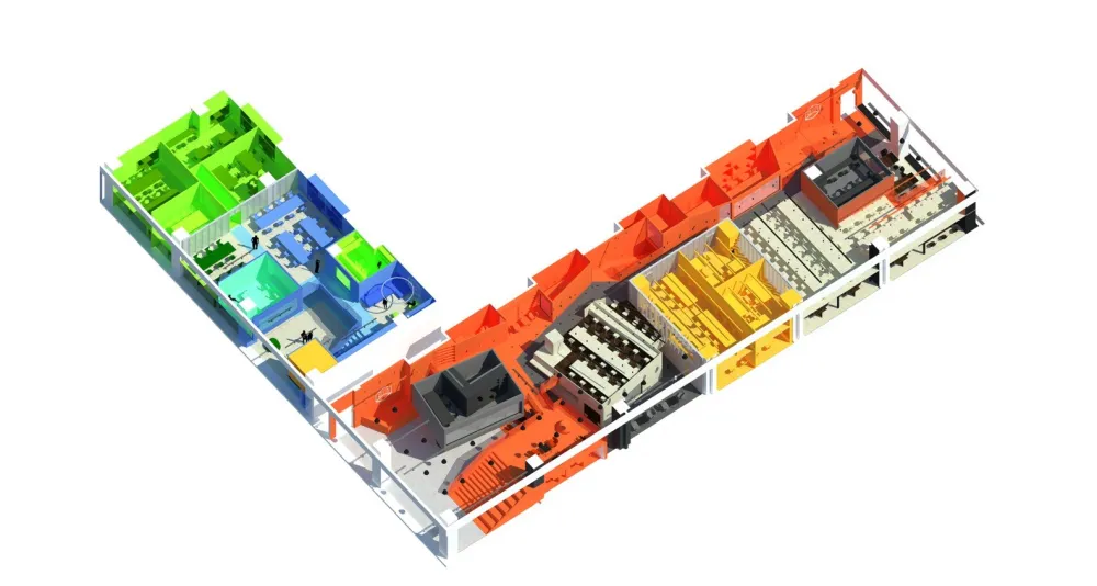 彩色盒子办公空间 / hyperSity