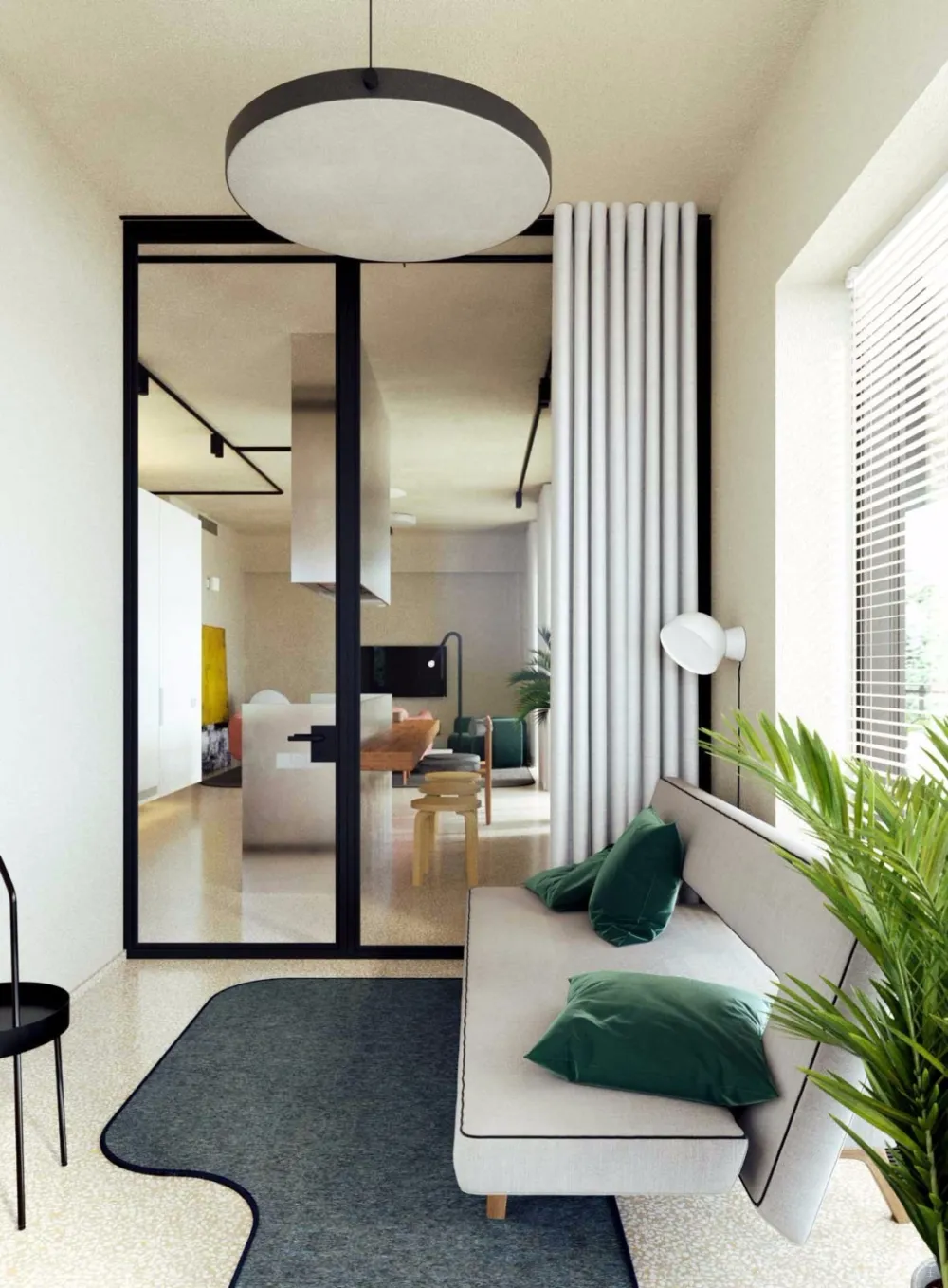 76㎡ 两室两卫丨开放式的设计