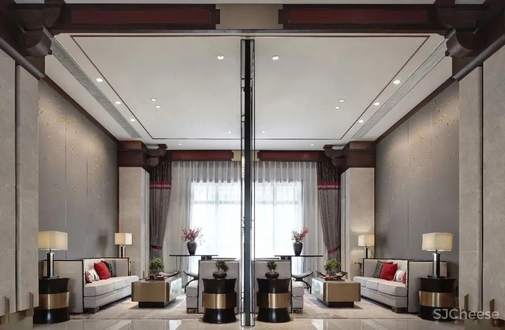 1000㎡新东方风格售楼中心设计丨通过艺术设计诠释东方古典韵味与现代艺术形态