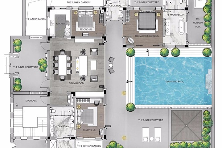 700㎡超级梦幻的花园大别墅丨打造栖居自然而现代的生活