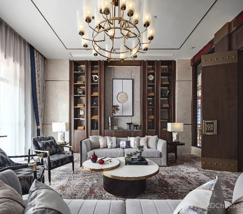 1000㎡新东方风格售楼中心设计丨通过艺术设计诠释东方古典韵味与现代艺术形态