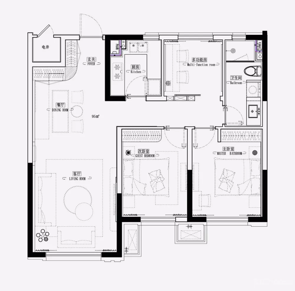 新作| 95㎡甜蜜梦幻色，分分钟撩动你的少女心