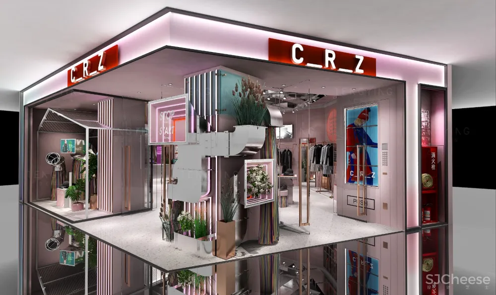 TY设计 · C-R-Z甜而不腻的粉色店铺,玩出真格调!