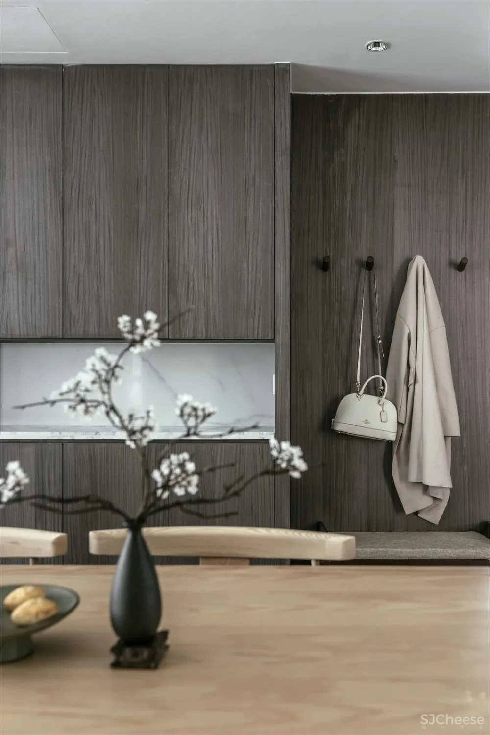 木质简约风丨原木色与白色搭配,真是美