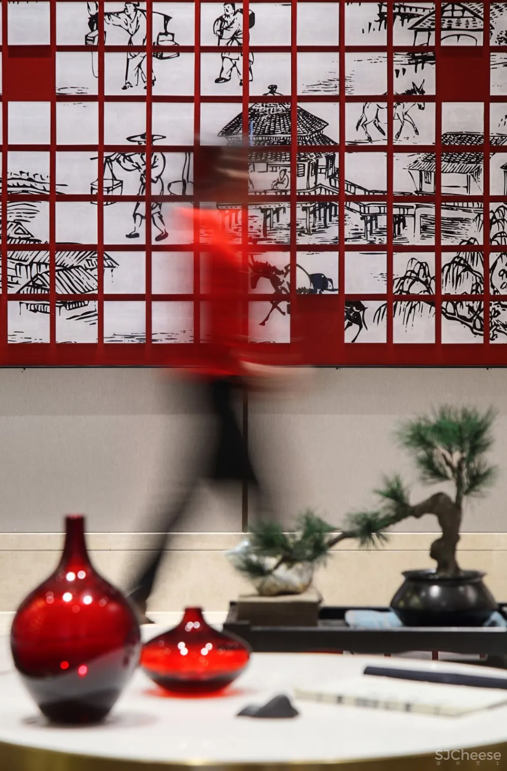 1000㎡新东方风格售楼中心设计丨通过艺术设计诠释东方古典韵味与现代艺术形态