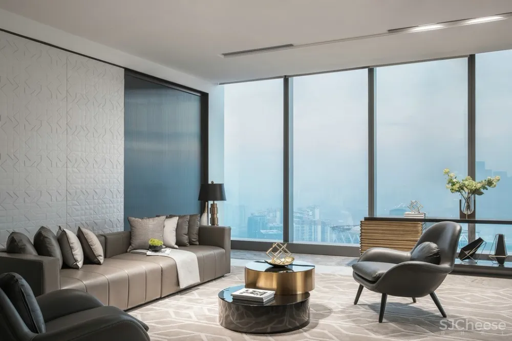高级灰丨演绎奢侈办公头等舱
