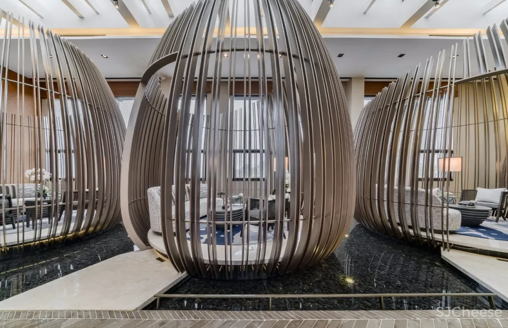 【达观设计新作】将“东方园林”的概念植入1200㎡售楼处室内设计