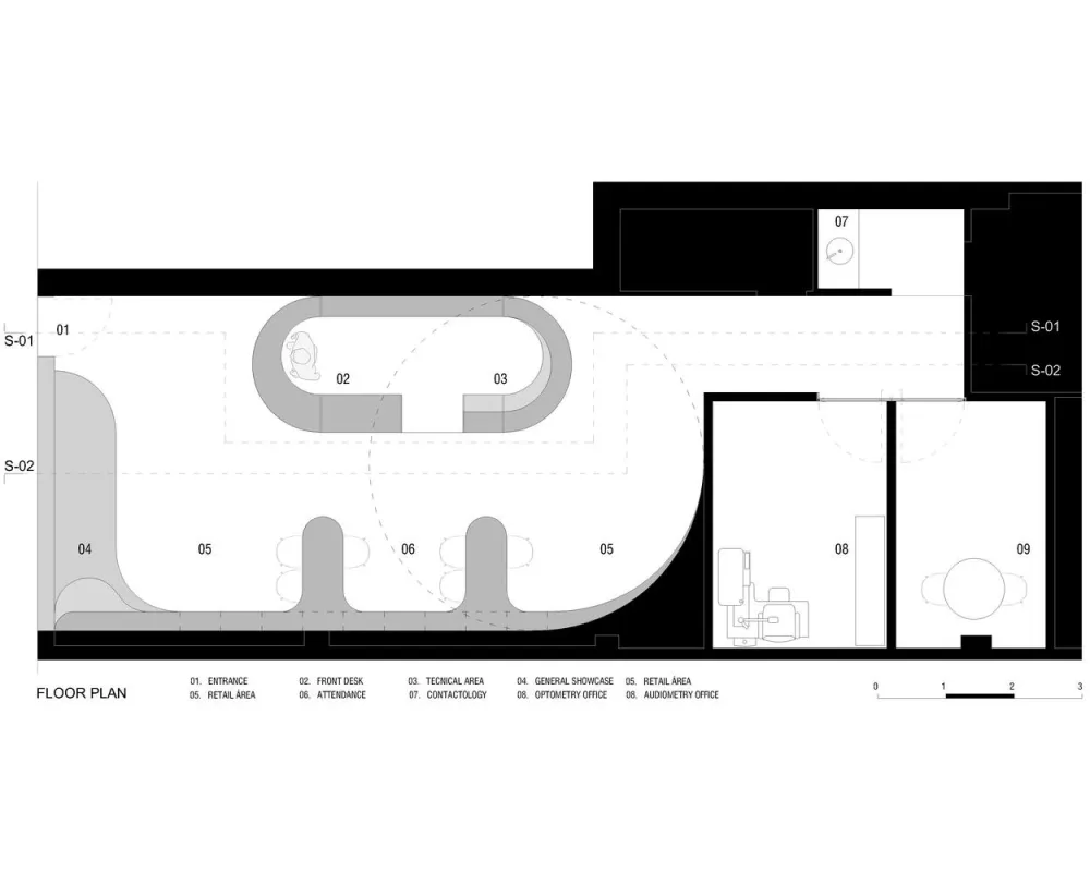 首发 | Tsou Arquitectos:明亮线条眼镜店 Optical Pitaes