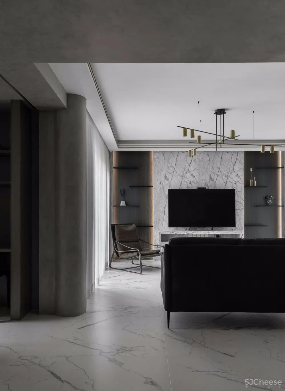 黑白灰+大理石丨更显理性沉稳