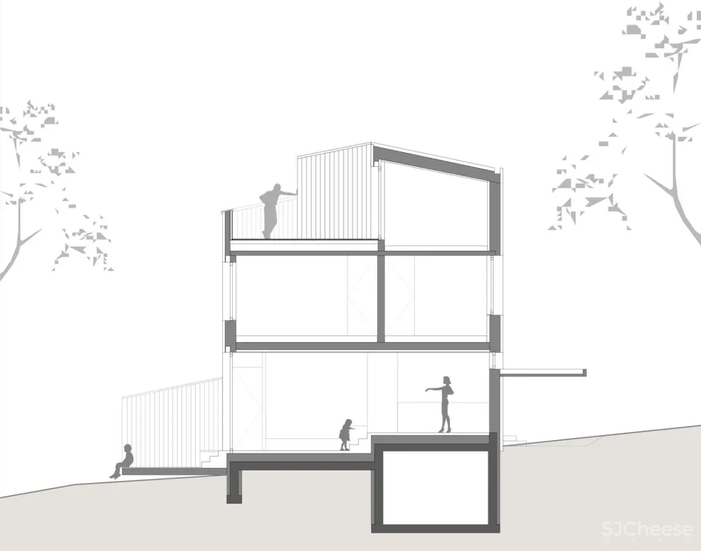 山坡上的半独立式住宅,奥地利 / MWArchitekten