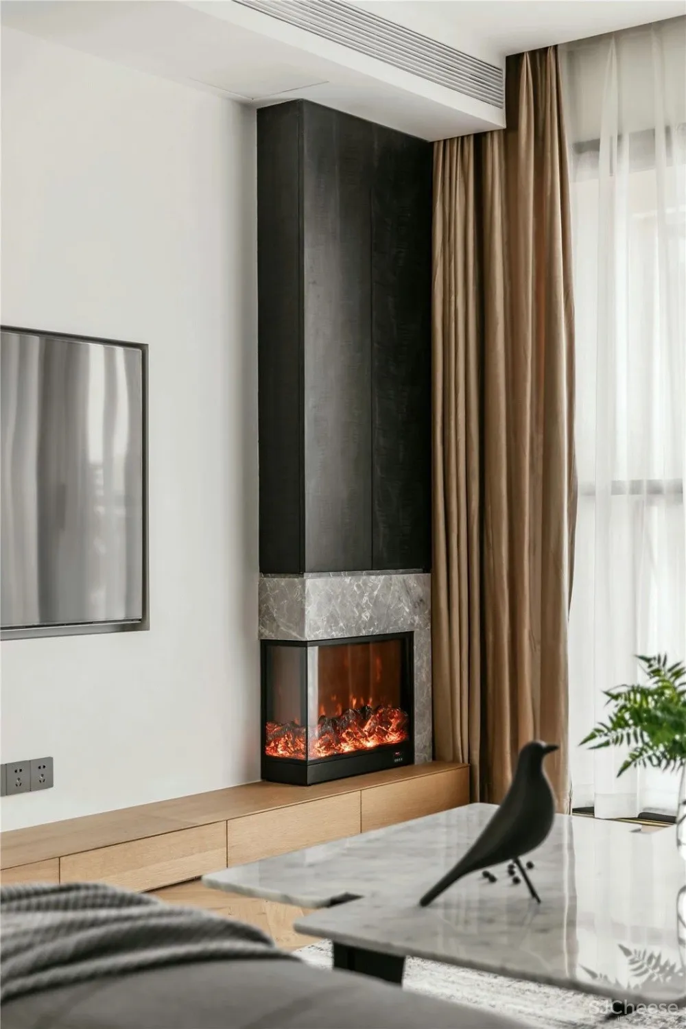 木质简约风丨原木色与白色搭配,真是美