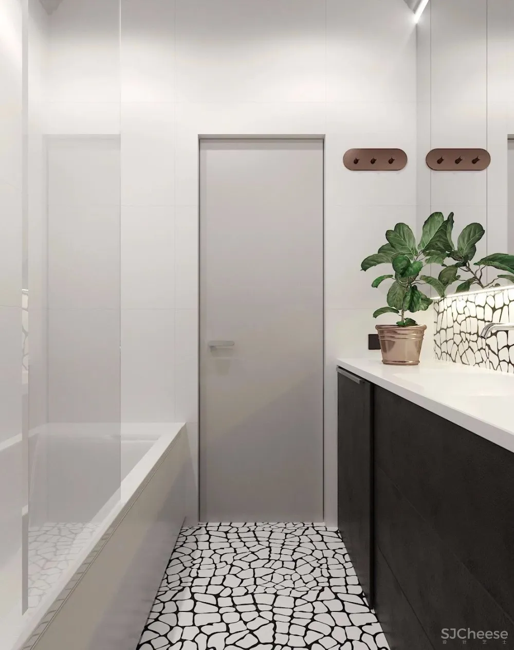 66㎡ 的公寓丨竟能设计出2室1厅和独立马桶间