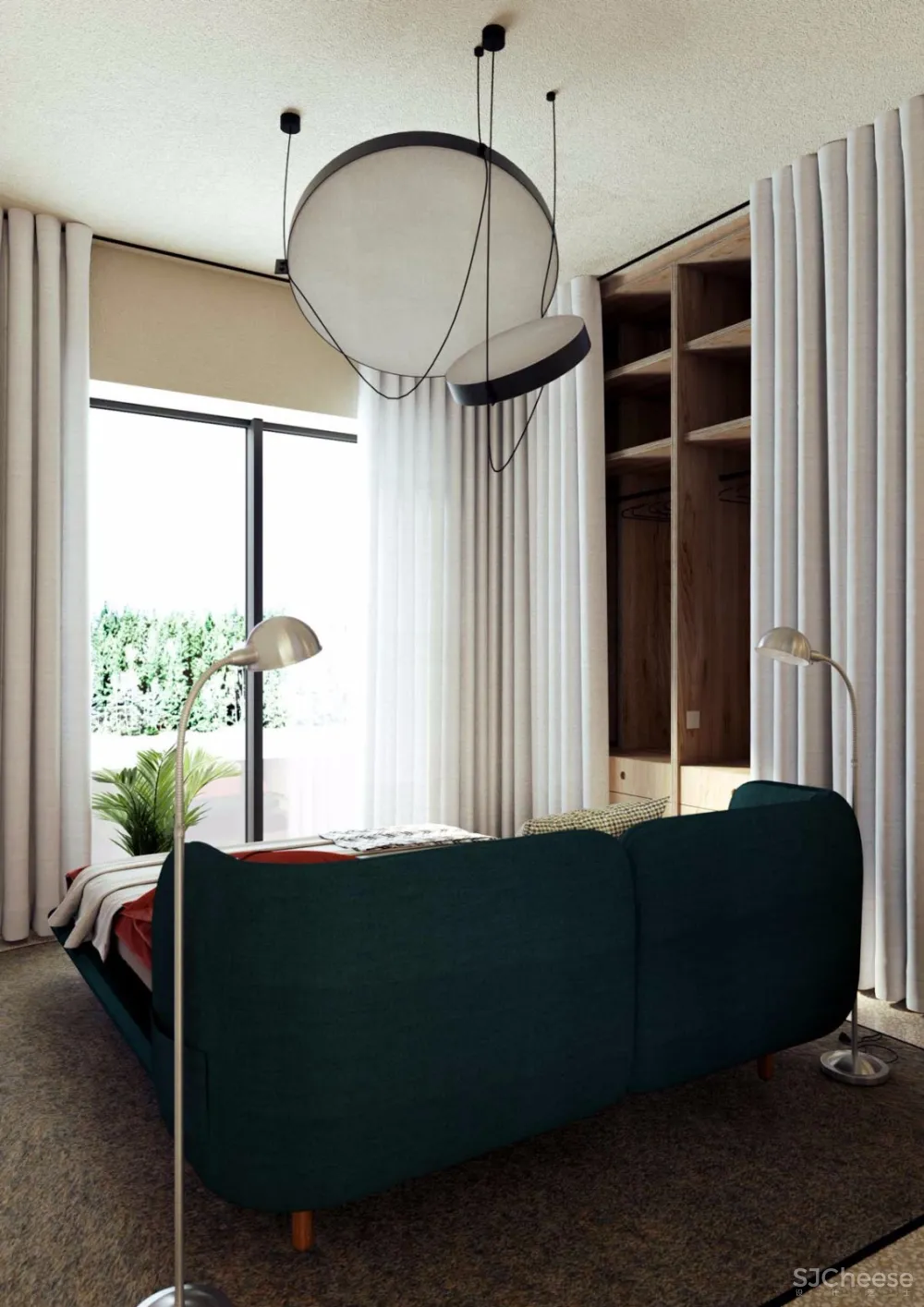 76㎡ 两室两卫丨开放式的设计