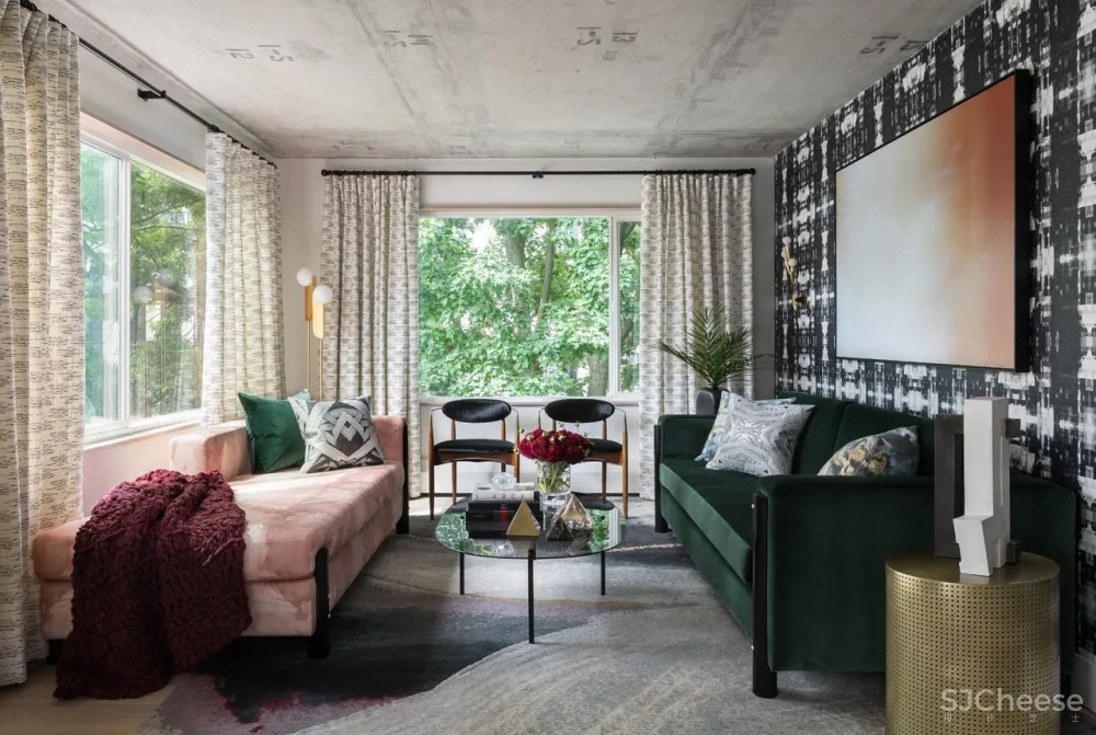 首发 | Michelle Dirkse 充满大胆图案纺织品:西雅图公寓