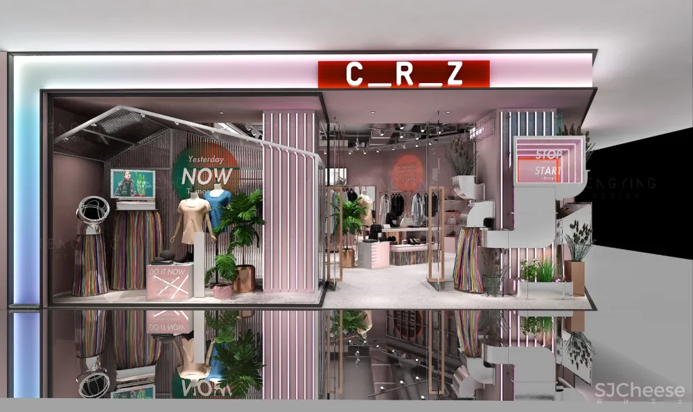 TY设计 · C-R-Z甜而不腻的粉色店铺,玩出真格调!
