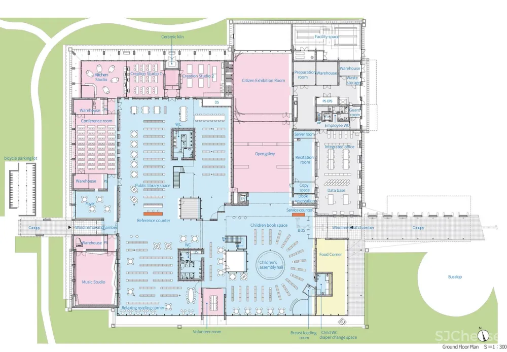 野野市市图书馆,日本 / 三上建筑事务所