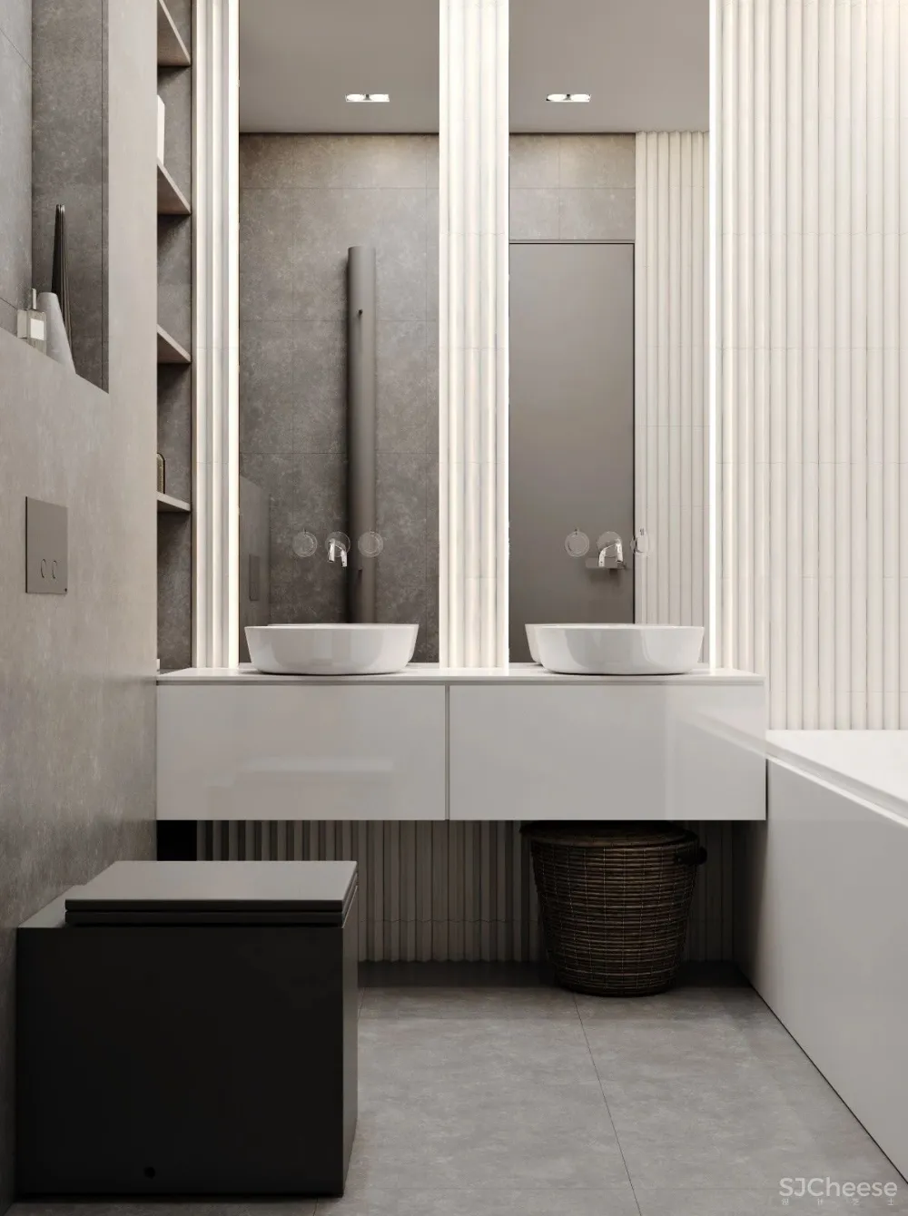 轻奢公寓丨墙面细部设计太赞了