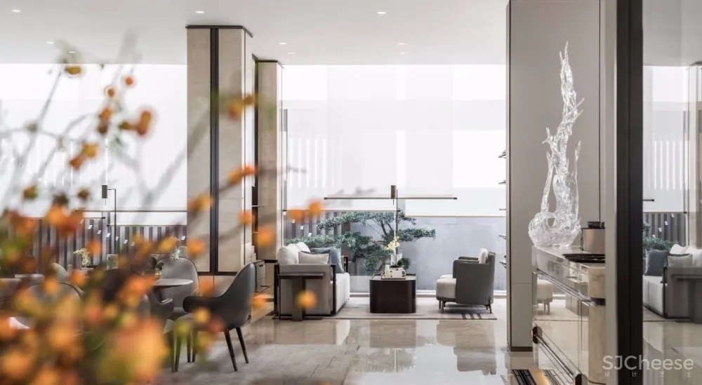 概念来源于《桃花源记》的售楼处设计丨独具文人雅士气质