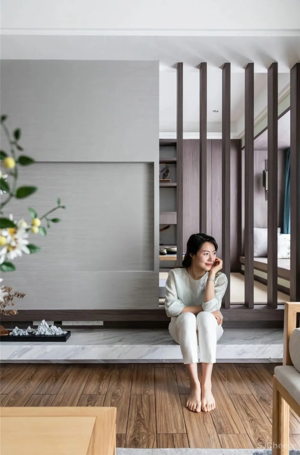 木质简约风丨原木色与白色搭配,真是美