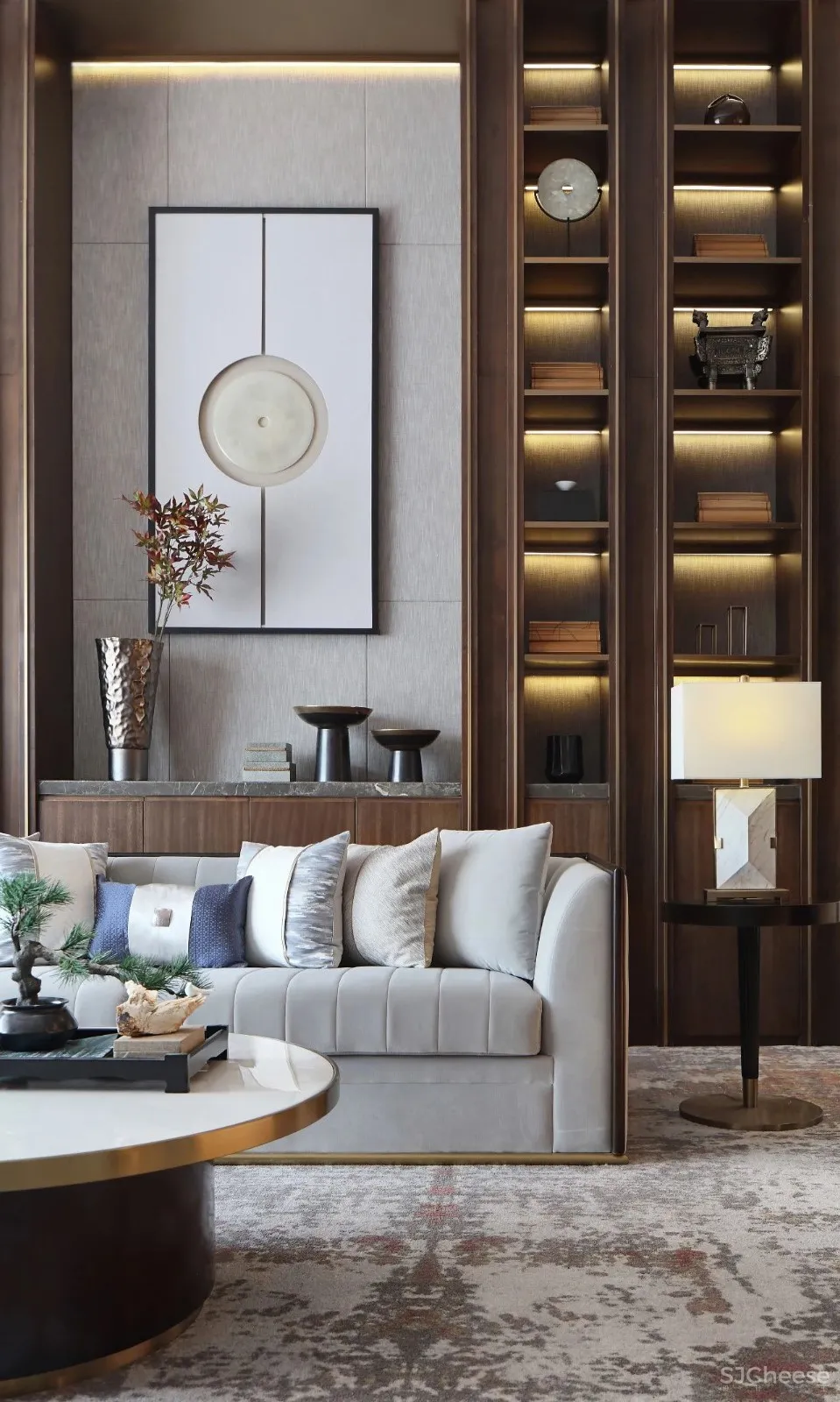 1000㎡新东方风格售楼中心设计丨通过艺术设计诠释东方古典韵味与现代艺术形态