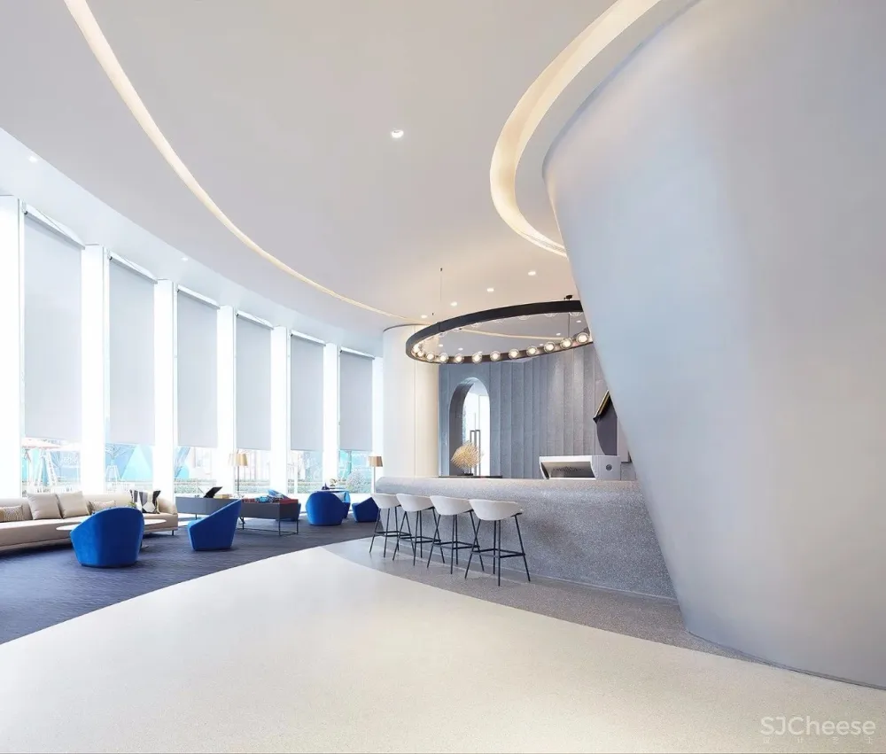 【于强设计&沃屋陈设】2600㎡“汽车主题“的售楼中心,酷爆了