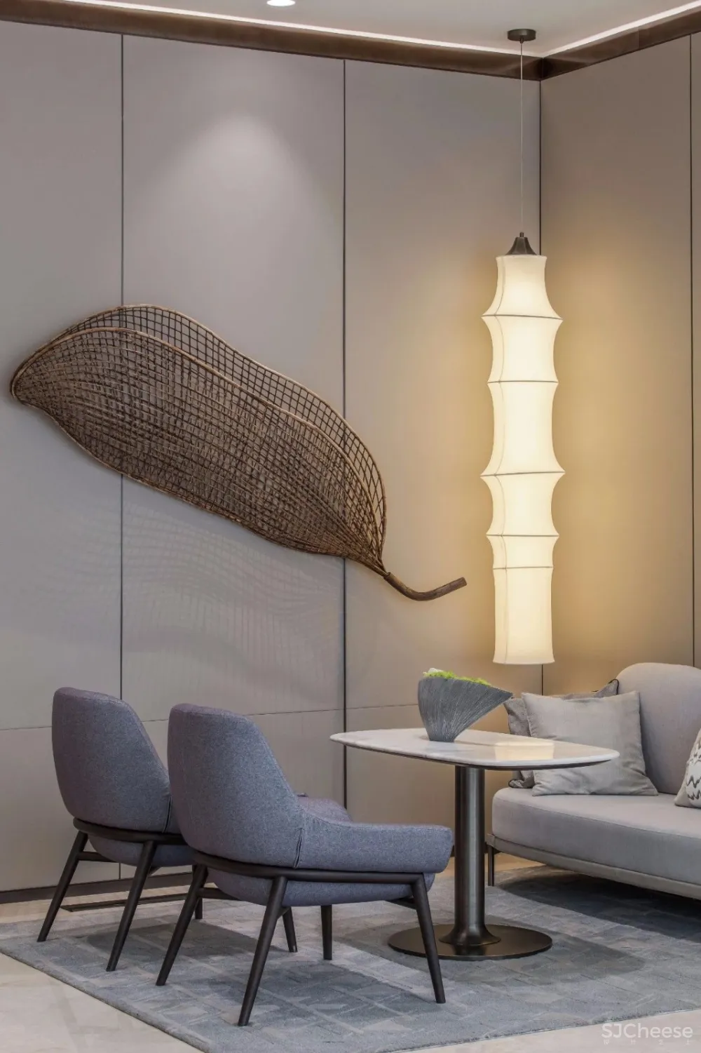 概念来源于《桃花源记》的售楼处设计丨独具文人雅士气质