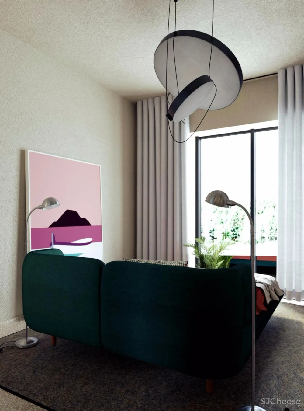 76㎡ 两室两卫丨开放式的设计