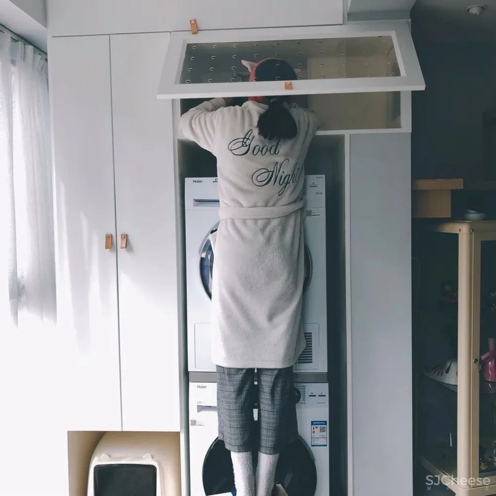 两个日系女孩在60㎡小屋丨收纳进了满房杂物,还有4只猫咪主子