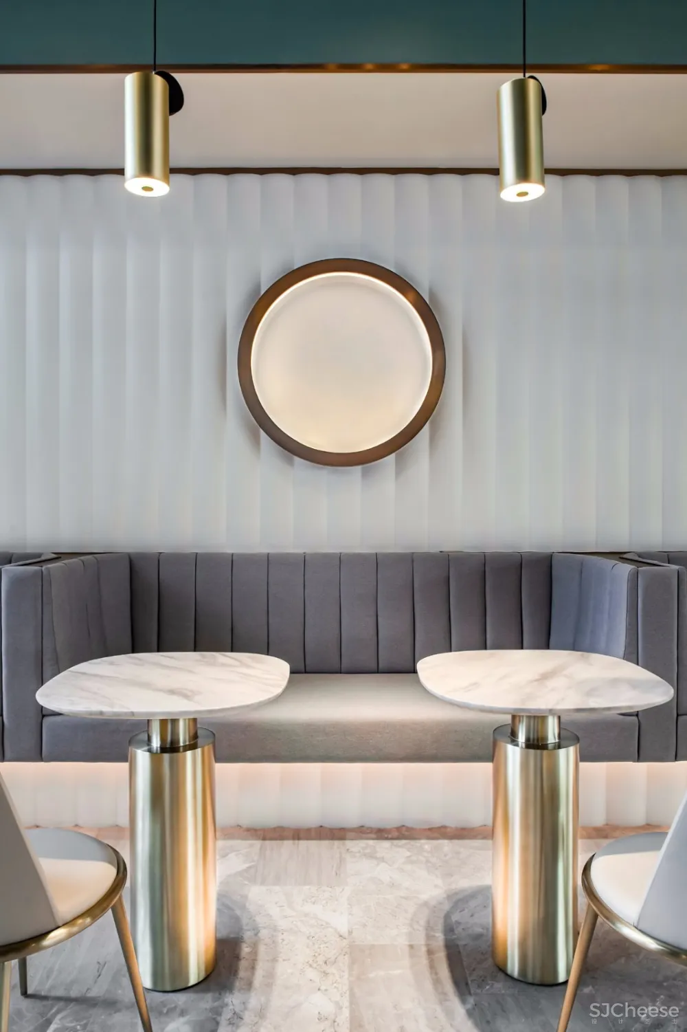 孔雀绿+水磨石丨CL3创造出多元复合的体验式商业空间