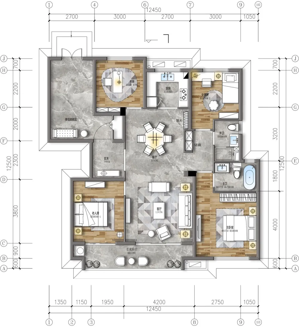 鲲誉设计 | 石榴江南院子|用设计联通三代人的生活夙愿