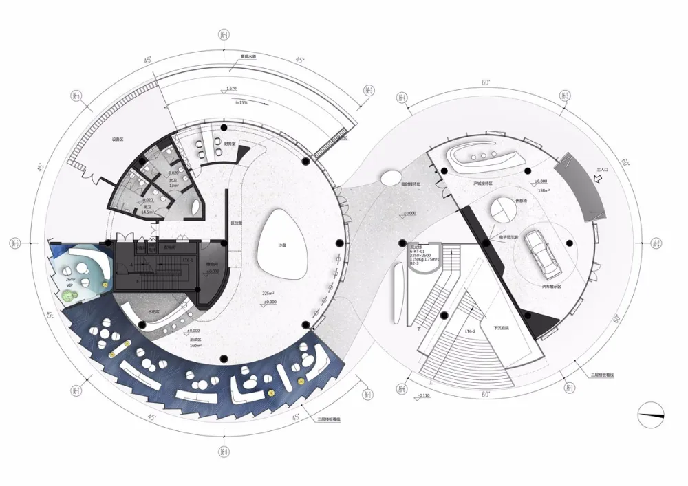 【于强设计&沃屋陈设】2600㎡“汽车主题“的售楼中心,酷爆了