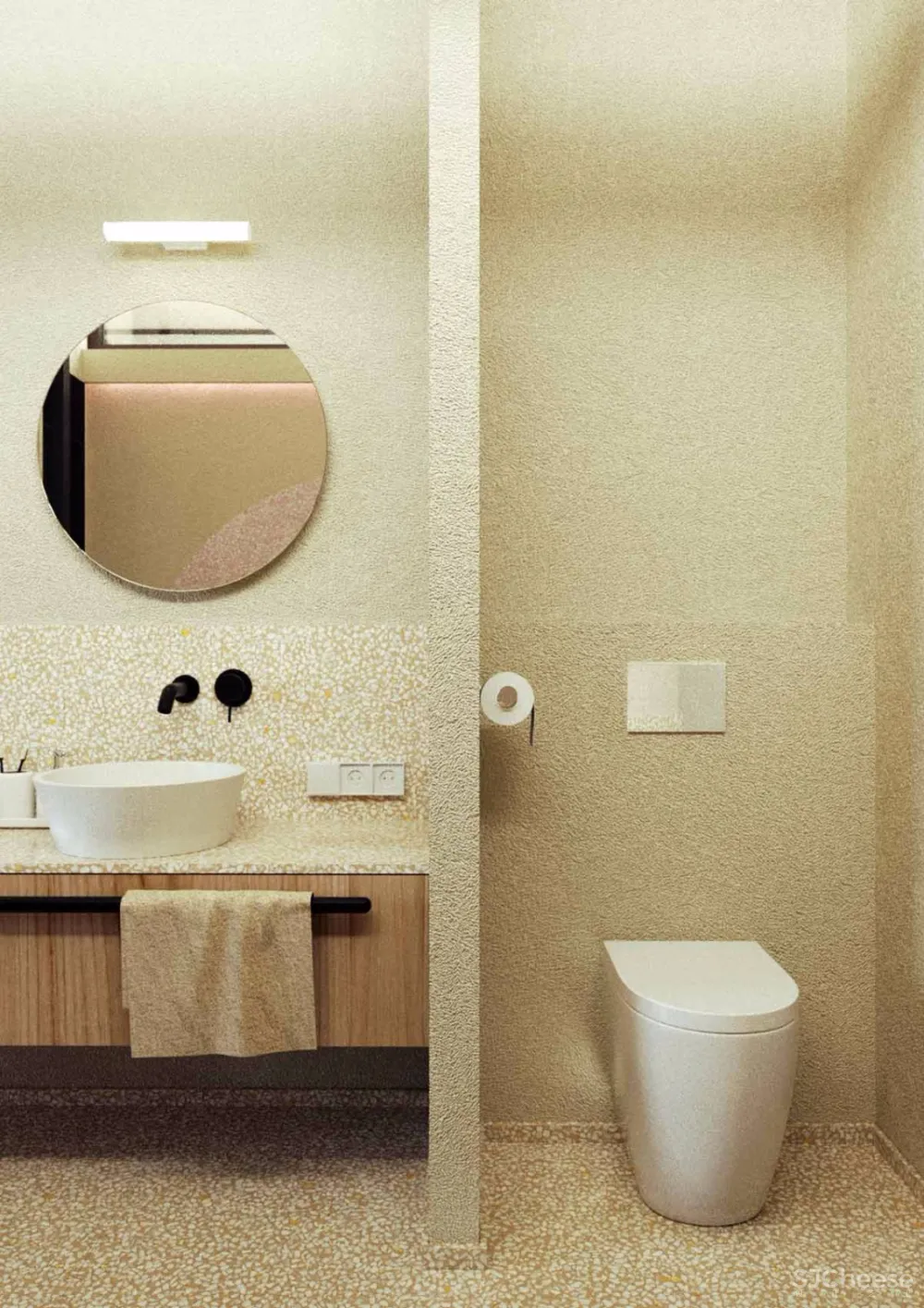 76㎡ 两室两卫丨开放式的设计