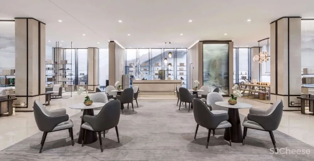 概念来源于《桃花源记》的售楼处设计丨独具文人雅士气质