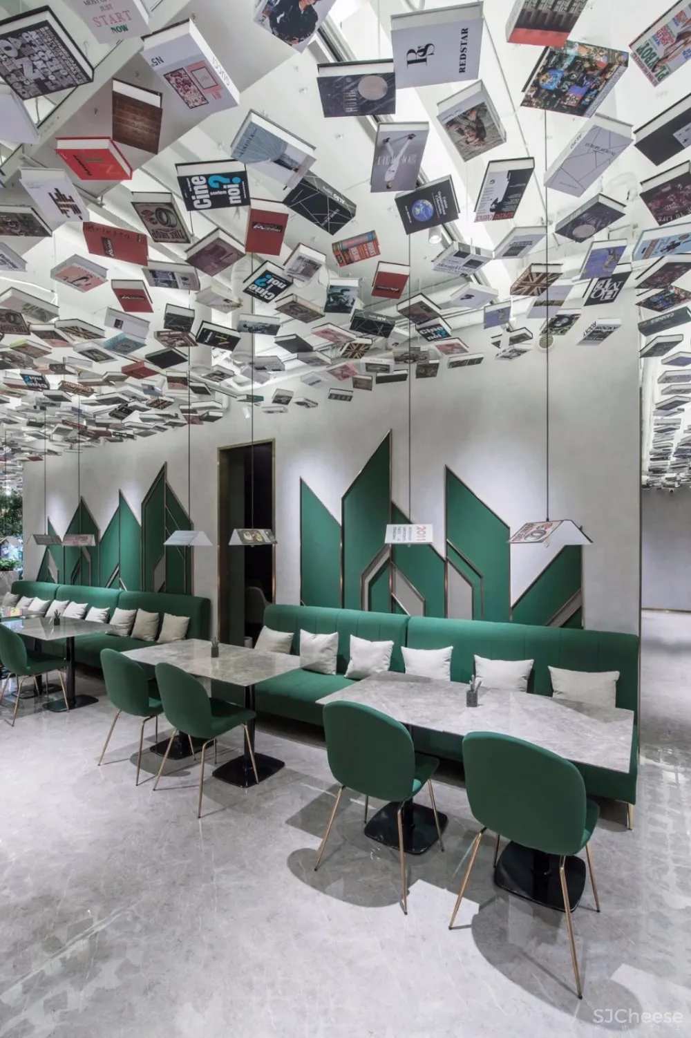 600㎡以‘’书‘’为主题新杂志咖啡设计