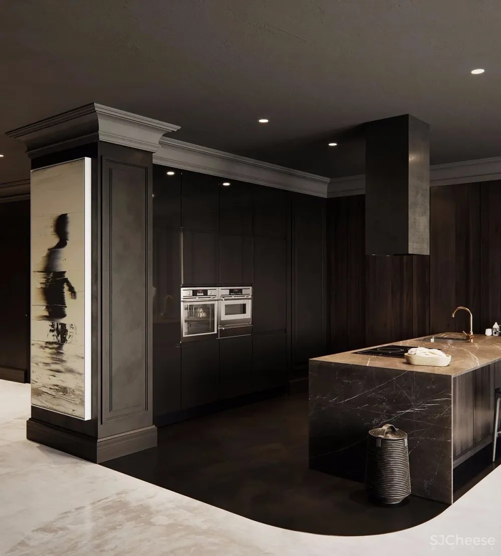 高级黑的护墙板设计丨让你家颜值翻一倍