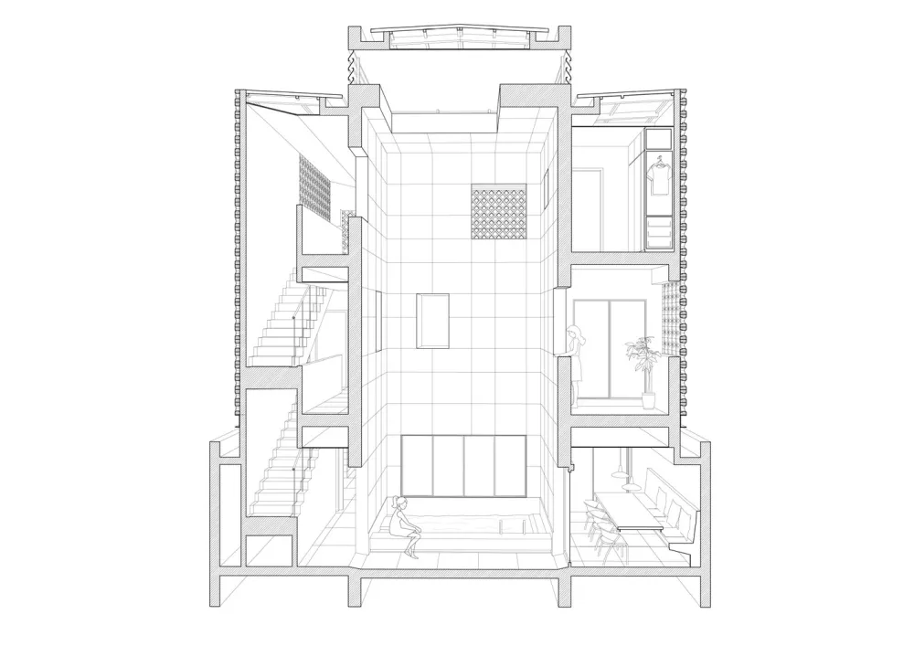 泰国镂空混凝土砖住宅 / all(zone)
