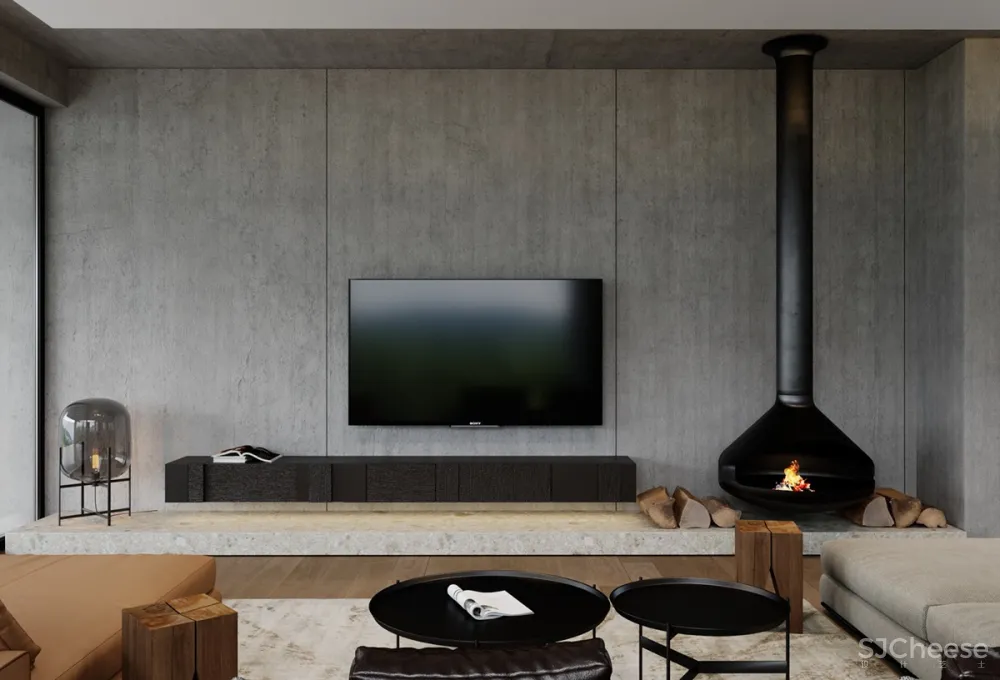 拥有精致庭院和浮动楼梯的高档现代住宅设计 Studioe