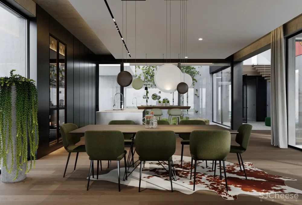 拥有精致庭院和浮动楼梯的高档现代住宅设计 Studioe