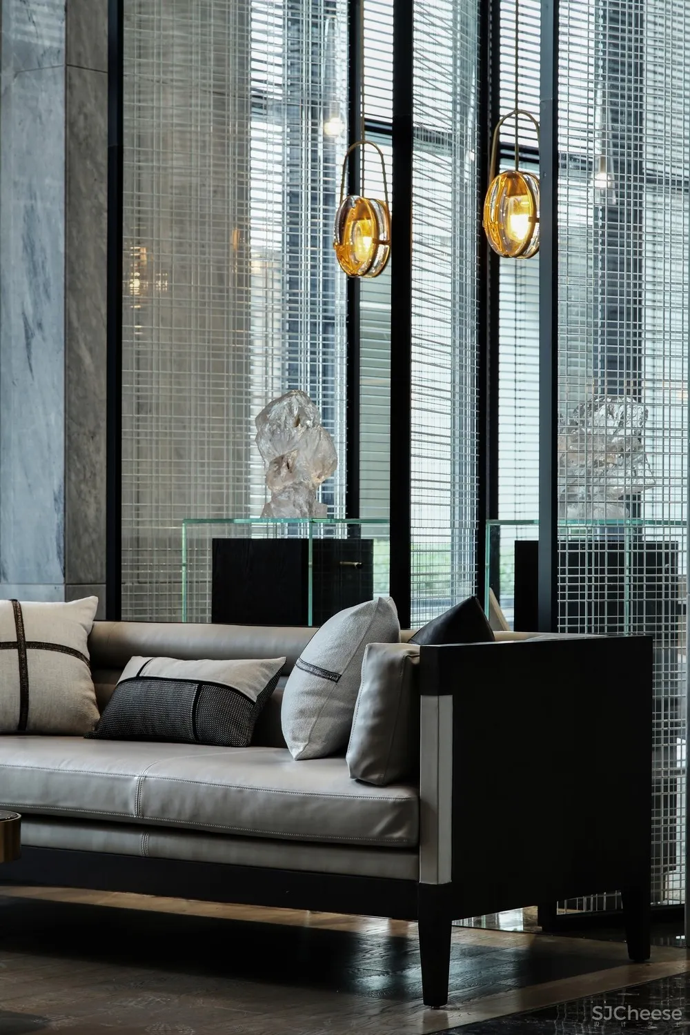 造价6500/㎡顶级售楼中心设计丨呈现出空间美感契合的精美质感