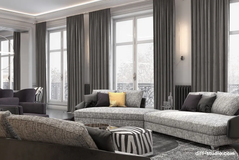 巴黎高级灰质感私宅 Diff.Studio