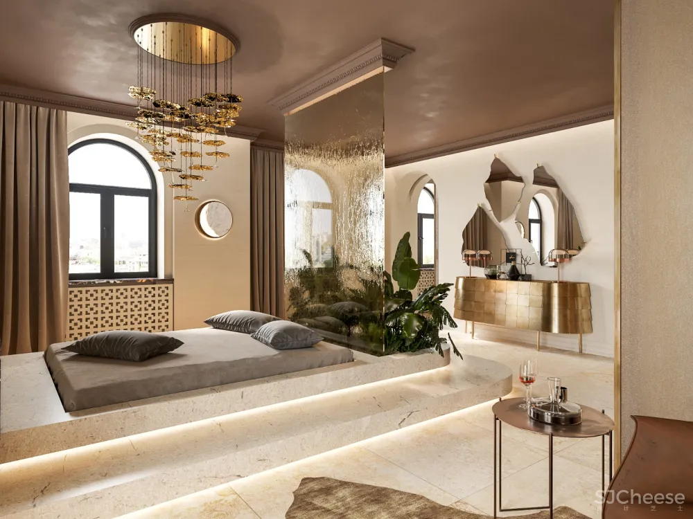 华丽优雅！被金色包裹的spa养生馆 Alena Bulataya