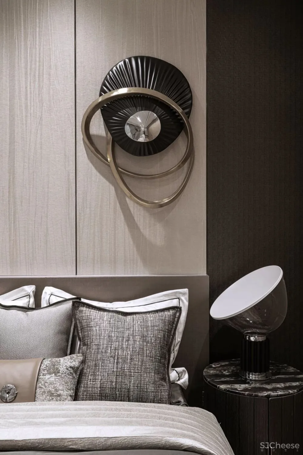 【SDD上达设计新作】140㎡将轻奢与现代融为一体样板间落地设计