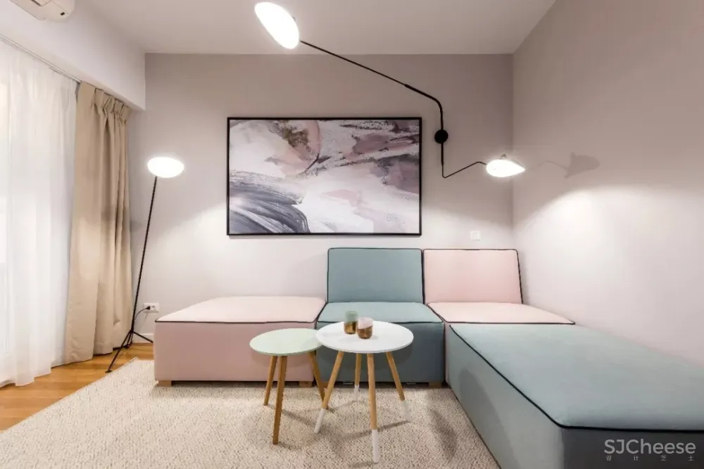 Jooca | 罗马尼亚一间70㎡粉色时尚loft公寓