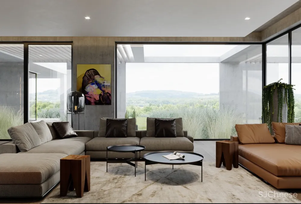 拥有精致庭院和浮动楼梯的高档现代住宅设计 Studioe