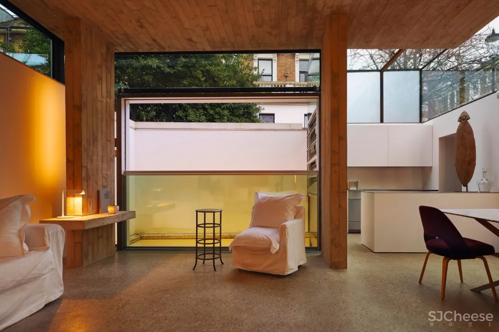 车库爆改成两房两卫丨水磨石和混凝土真的很配